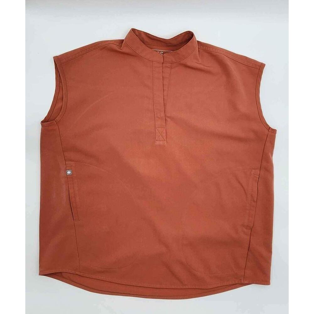 FIGS Women's Size S Terracotta Technical Collection Rafaela Scrub Top